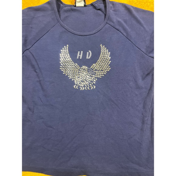 Harley Davidson Grand Canyon Prescott Arizona STUDDED EAGLE womens T Shirt L - Picture 4 of 13